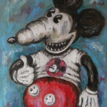 Painting titled "sosie de mickey mou…" by Roberto Poteau, Original Artwork, Acrylic