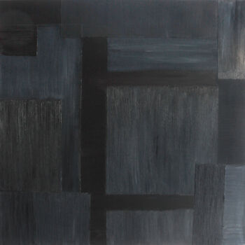 绘画 标题为“Black Series No. 06” 由Urszula Potemkowska, 原创艺术品, 油 安装在木质担架架上