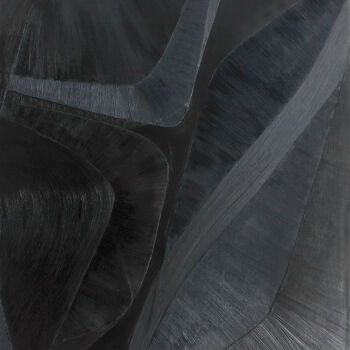 Malarstwo zatytułowany „Black Series No. 08” autorstwa Urszula Potemkowska, Oryginalna praca, Olej Zamontowany na Drewniana…