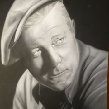 Schilderij getiteld "jean gabin" door Eric Pottier, Origineel Kunstwerk