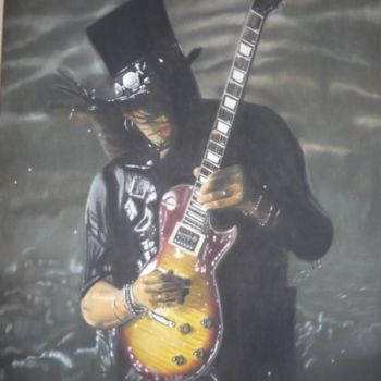 Peinture intitulée "slashguitar" par Eric Pottier, Œuvre d'art originale