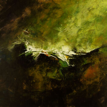 Malarstwo zatytułowany „Irlande” autorstwa Jerome Poumes, Oryginalna praca, Akryl Zamontowany na Drewniana rama noszy