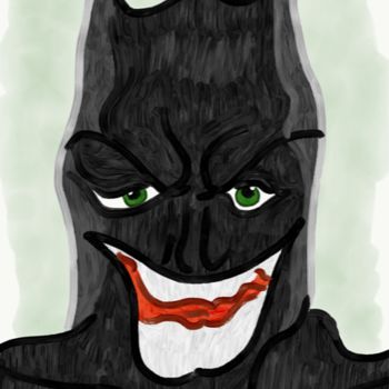 Malerei mit dem Titel "Le Joker" von Alexandre Poussart, Original-Kunstwerk, Digitale Malerei