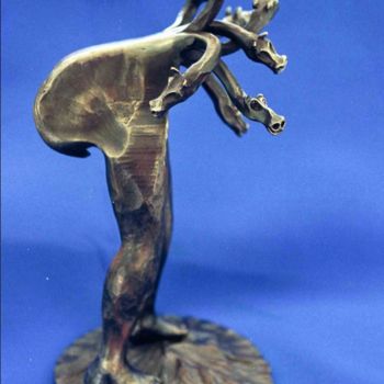 Sculpture titled "L’Hydre" by Didier Pouzol, Original Artwork, Metals