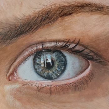 Peinture intitulée "Eye" par Maria Arias, Œuvre d'art originale, Acrylique