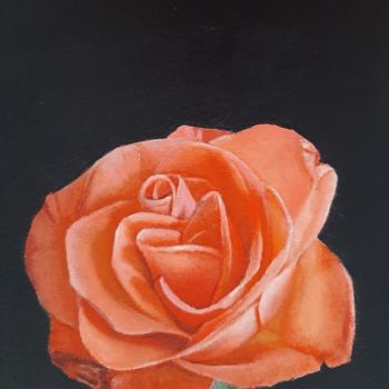 Pintura intitulada "Une fleur spéciale" por Maria Arias, Obras de arte originais, Acrílico