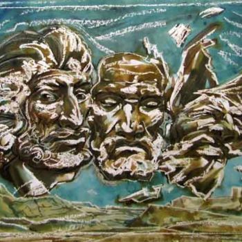 Painting titled "История Самсона/Sam…" by Aleksey Poyaganov, Original Artwork