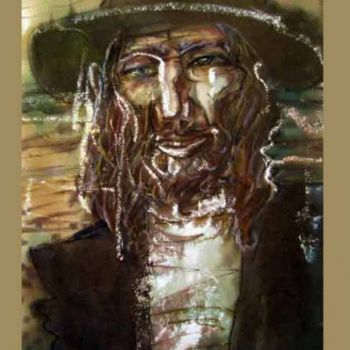Картина под названием "Старый еврей/Old Jew" - Aleksey Poyaganov, Подлинное произведение искусства