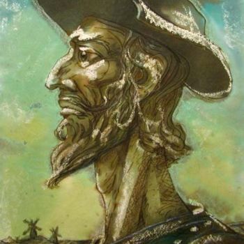 Painting titled "Дон Кихот/Quixote" by Aleksey Poyaganov, Original Artwork