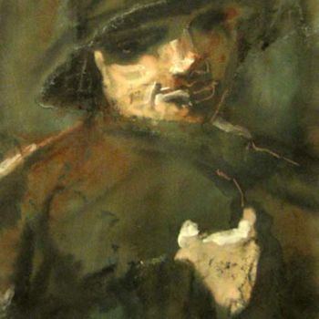 Schilderij getiteld "Портрет голландца/P…" door Aleksey Poyaganov, Origineel Kunstwerk
