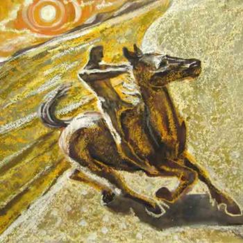 Painting titled "Equestrian" by Aleksey Poyaganov, Original Artwork