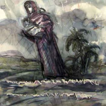 Peinture intitulée "Дева Мария/Virgin M…" par Aleksey Poyaganov, Œuvre d'art originale