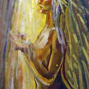 Peinture intitulée "Золотой душ/Golden…" par Aleksey Poyaganov, Œuvre d'art originale