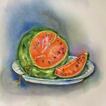 Painting titled "Taste of summer" by Irina Pozharitskaya, Original Artwork, Watercolor