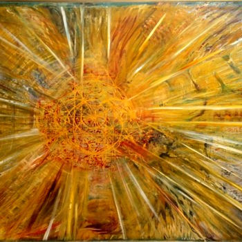 Painting titled "big bang 2 -1992  -…" by Pierre Paul Parmentier, Original Artwork, Oil
