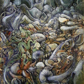Pittura intitolato "huiles-exquises-et-…" da Pierre Paul Parmentier, Opera d'arte originale, Olio