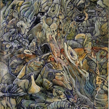 Картина под названием "huiles-exquises-et-…" - Pierre Paul Parmentier, Подлинное произведение искусства, Масло