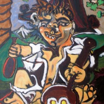 Peinture intitulée "Bobo" par Ppvillegas, Œuvre d'art originale, Huile