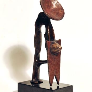 Sculpture titled "Listening to Mother…" by Pierre Racine, Original Artwork, Bronze