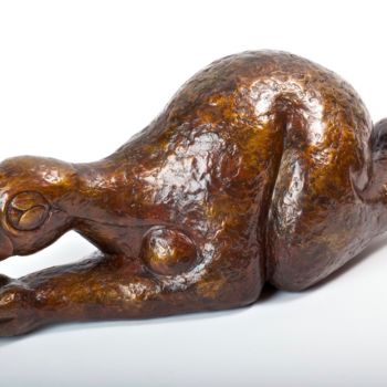 Sculpture titled "Birdman of Orongo" by Pierre Racine, Original Artwork, Bronze