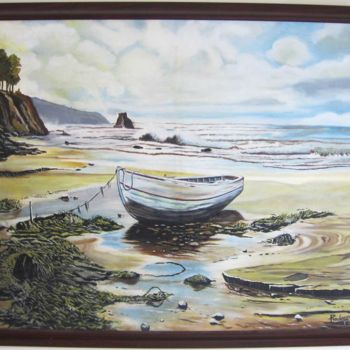 Painting titled "STRANDED" by Pradeep Kumar, Original Artwork, Oil