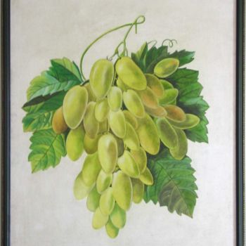 Painting titled "Grapes" by Pradeep Kumar, Original Artwork, Oil