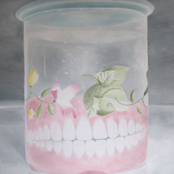 Painting titled "Resting Teeth" by Artist, Original Artwork, Oil