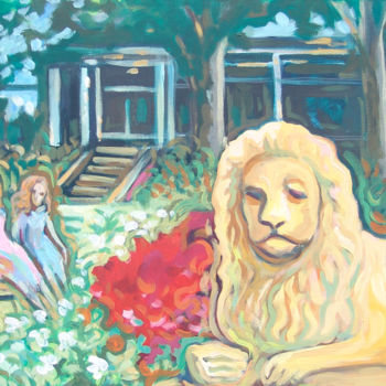 Pittura intitolato "Lion in the Vermane…" da Rita Pranca, Opera d'arte originale, Acrilico