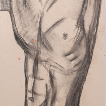 "Body study of male…" başlıklı Resim Rita Pranca tarafından, Orijinal sanat, Tebeşir