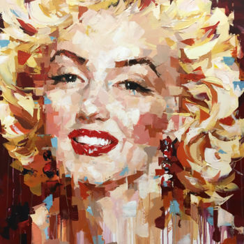 Painting titled "Monroe" by Anna Prasolova, Original Artwork, Acrylic