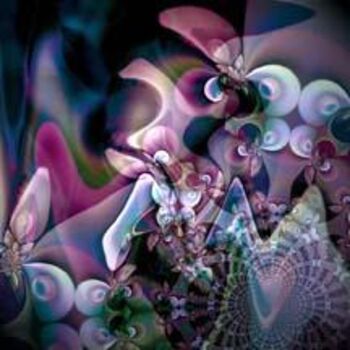 Arts numériques intitulée "floral world" par Preeta Gopalswami, Œuvre d'art originale