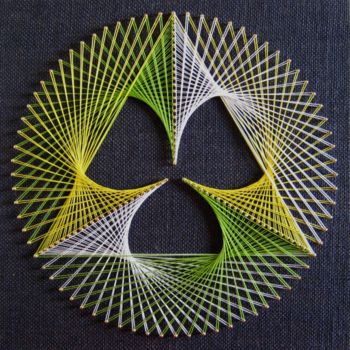 Ремесла под названием "Triângulo" - Pregus & Linhas (Sring Art), Подлинное произведение искусства