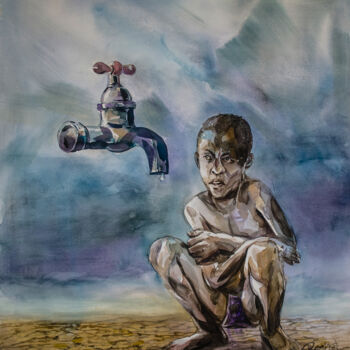 Картина под названием "Our Legacy" - Prem Chokli, Подлинное произведение искусства, Акварель