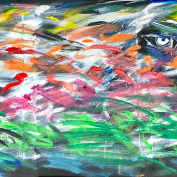 Pittura intitolato "Rainbow Jungle" da Xav Premier, Opera d'arte originale, Acrilico