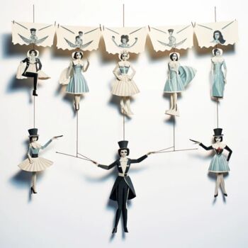 Collages getiteld "Paper Theater 1.1" door Natalia, Origineel Kunstwerk, Digitaal Schilderwerk