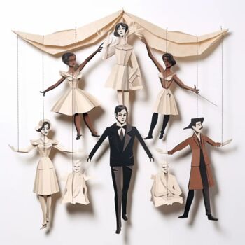 Collages titled "Paper Theater 1.11" by Natalia, Original Artwork, Collages