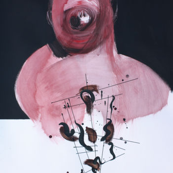 Рисунок под названием "The unrest IV" - Pribi, Подлинное произведение искусства, Чернила