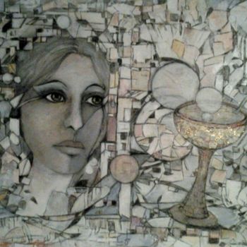 Malerei mit dem Titel "Konditioniert" von Barbaram, Original-Kunstwerk, Acryl