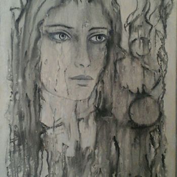 Painting titled "Clara" by Barbaram, Original Artwork, Acrylic