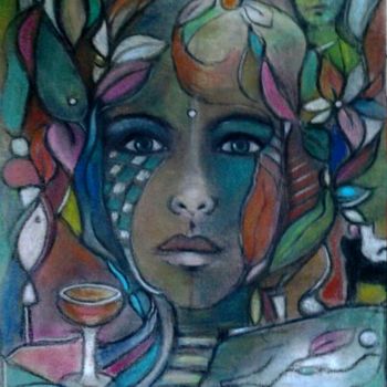 Painting titled "Surreal 30" by Barbaram, Original Artwork, Pastel