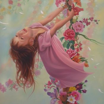 Peinture intitulée "le bonheur" par Primavera Renard, Œuvre d'art originale, Huile