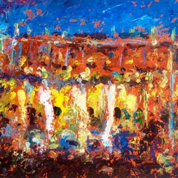 Painting titled "Teatro Municipale d…" by Primo Canepari, Original Artwork, Oil