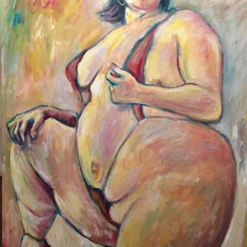 Pintura intitulada "La donna armoniosa" por Primo Canepari, Obras de arte originais, Acrílico