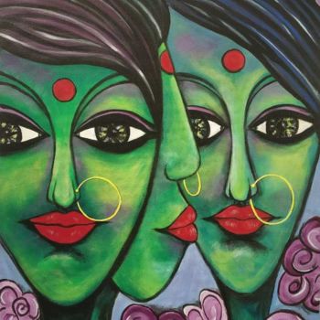 Картина под названием "Untiled" - Prinkle Mehta, Подлинное произведение искусства, Акрил