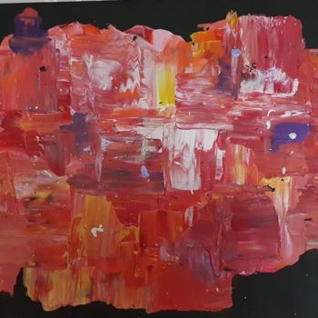 Schilderij getiteld "Oranger" door Prisca Adam, Origineel Kunstwerk, Acryl