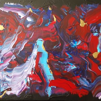 Pintura intitulada "Éruptions" por Prisca Adam, Obras de arte originais, Acrílico