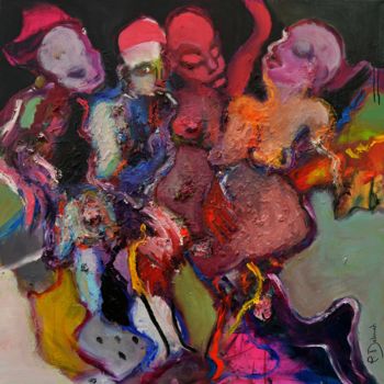 Картина под названием "Dance to the end of…" - Priscille Deborah, Подлинное произведение искусства, Масло