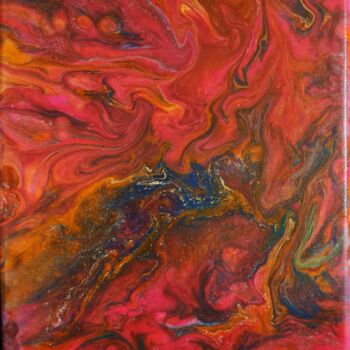 Картина под названием "Lave en fusion" - Priscillia Leroy Lopez (Fleurhope), Подлинное произведение искусства, Акрил