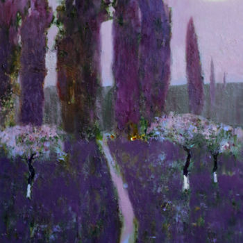 Painting titled "Violets Touckana" by Angelika Privalikhina, Original Artwork, Oil