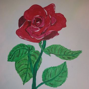 Pintura intitulada "Rose.jpg" por Vitania, Obras de arte originais, Acrílico